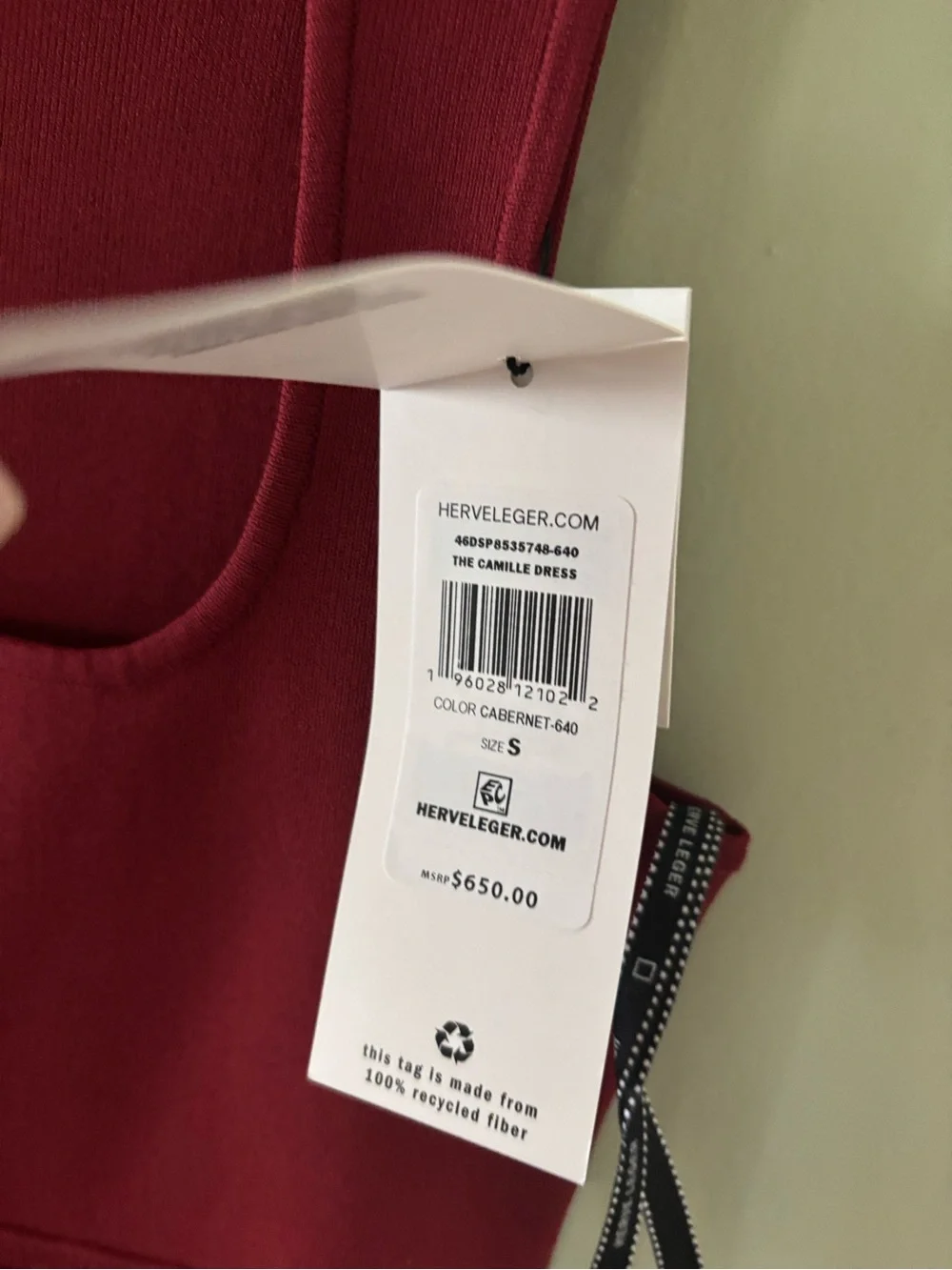 Herve Leger Sleeveless Wine Midi Dress - Picture 7 of 14